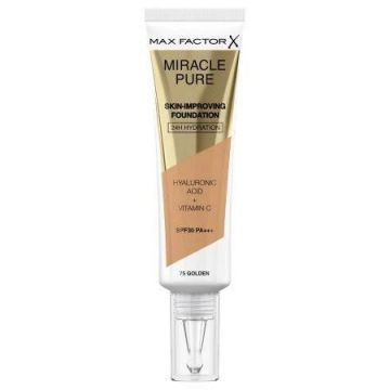 Max Factor Miracle Pure Skin Improving Foundation 24H Hydration - 75 Golden - 3616302638703