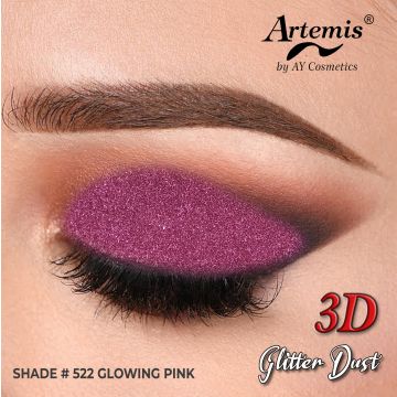Artemis Glitter Dust Square - 522 Glowing Pink