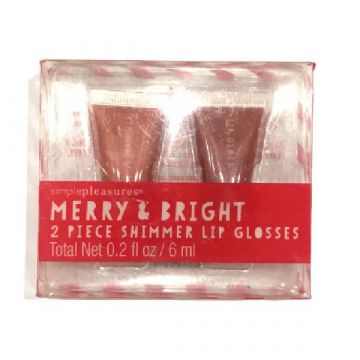 SimplePleasures MERRY & BRIGHT - 2 Piece Shimmer Lip Glosses - 6ml - 192040088893