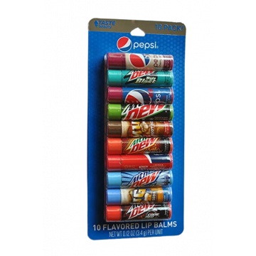 Pepsi 10 Flavored Lip Balms - 3.4g Per Unit